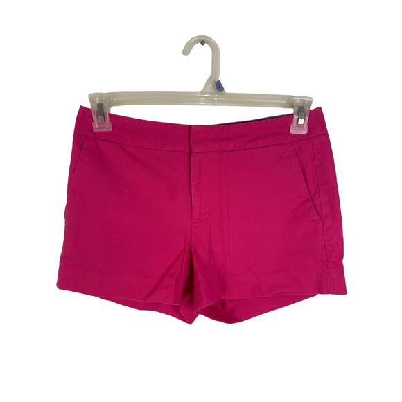 Banana Republic Womens Hampton Fit Pink Flat Front Trouser Shorts Size 4 - Picture 1 of 6
